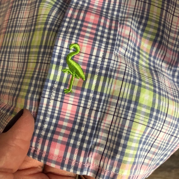 Tailorbyrd Men’s Pastel Plaid Multicolor Cotton Button Down Shirt Large - Picture 5 of 10